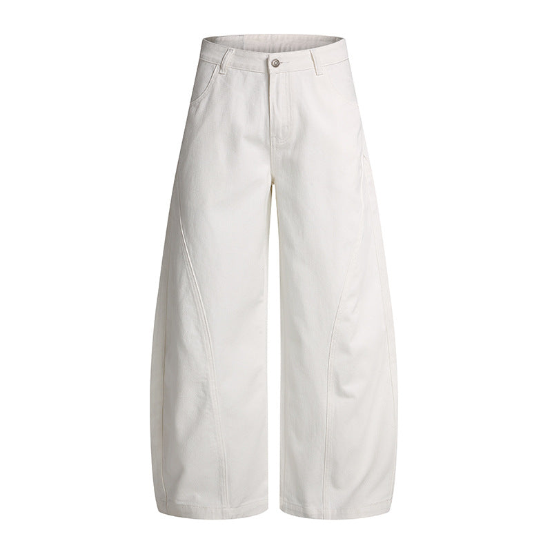 White Knife-Edge Jeans for Men and Women