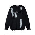 Irregular printed sweater