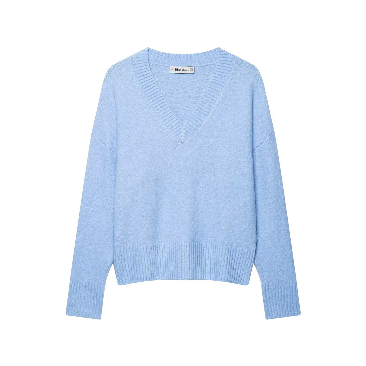 Soft touch V-neck knitted sweater for women