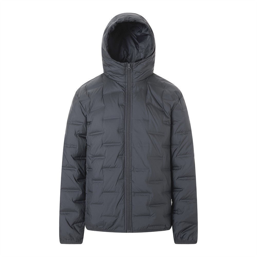 Hooded high necked jacket