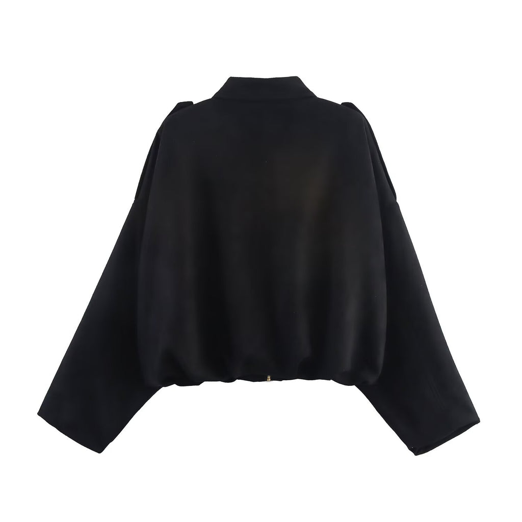 Thickened fabric pilot jacket women's jacket