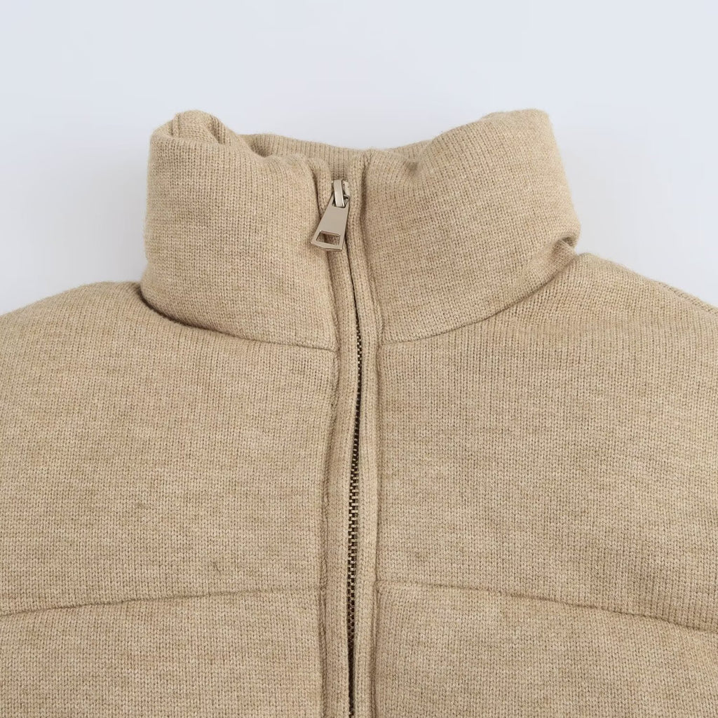 Knitted cotton jacket versatile jacket