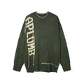 Vertical letter tassel sweater
