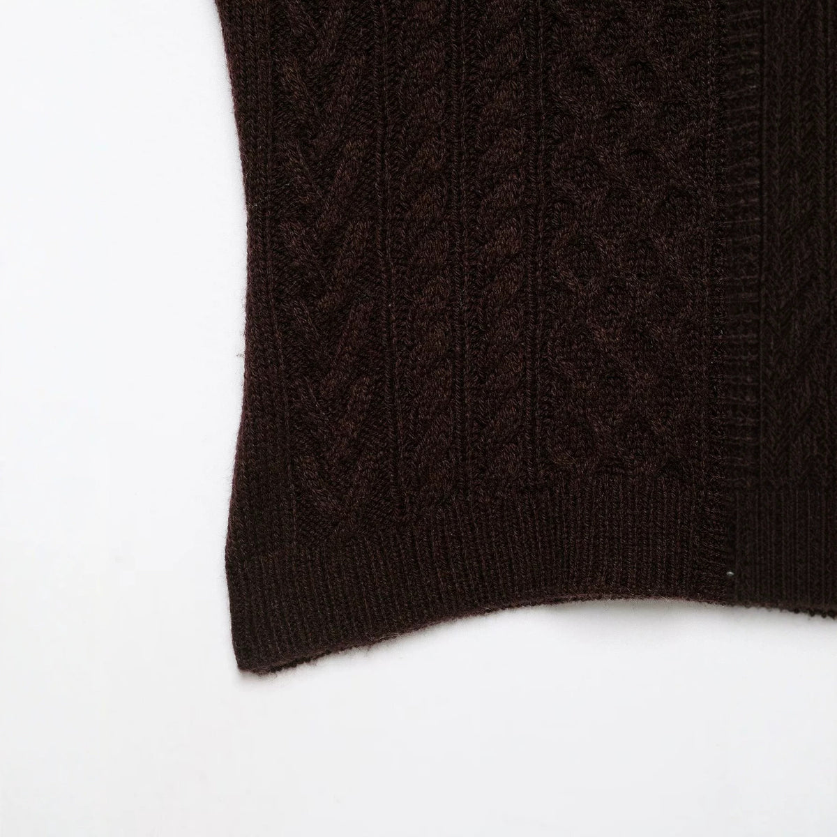 Knitted twisted rope layered decorative knitted sweater vest for women