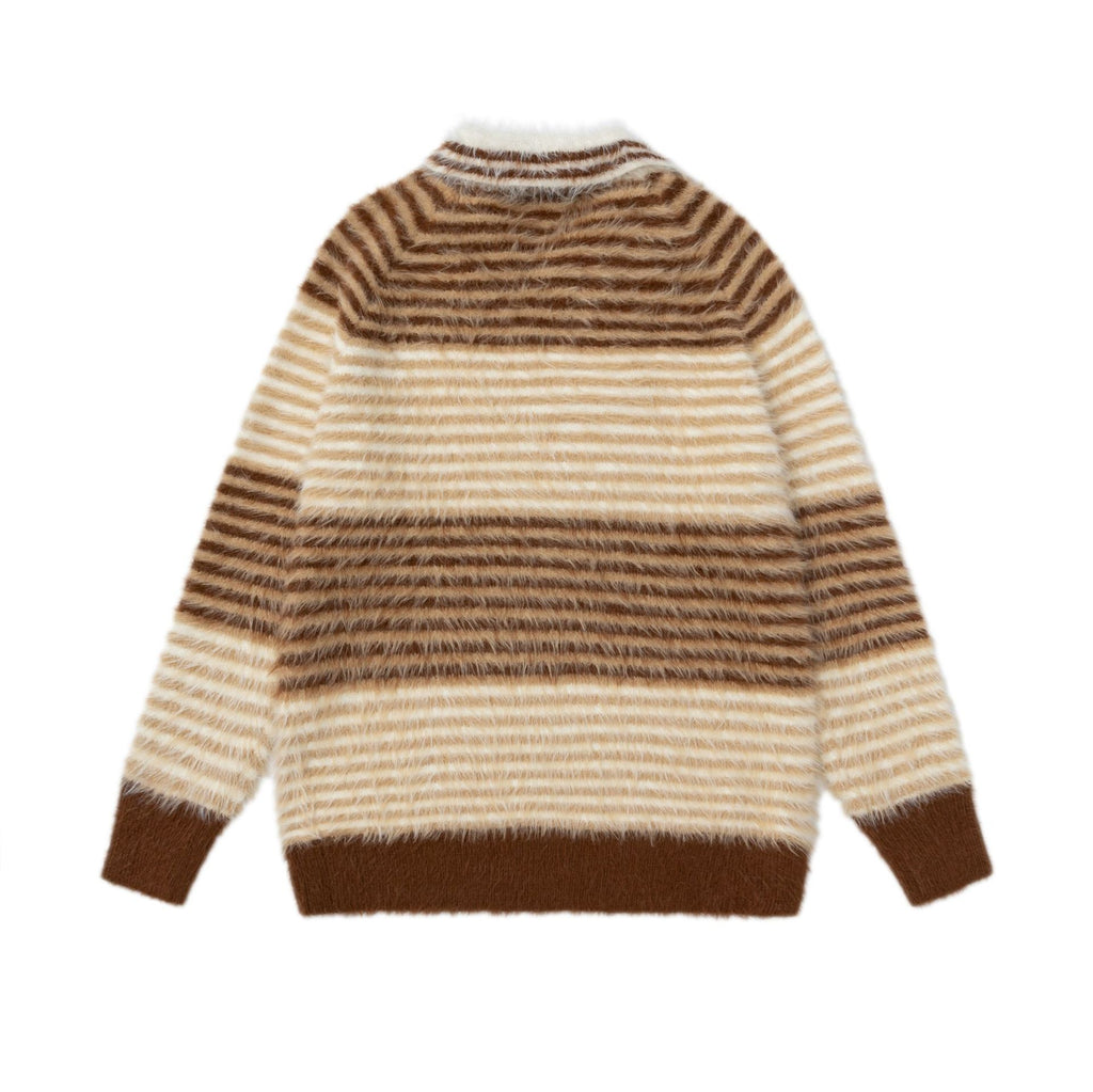 V-neck jacquard sweater