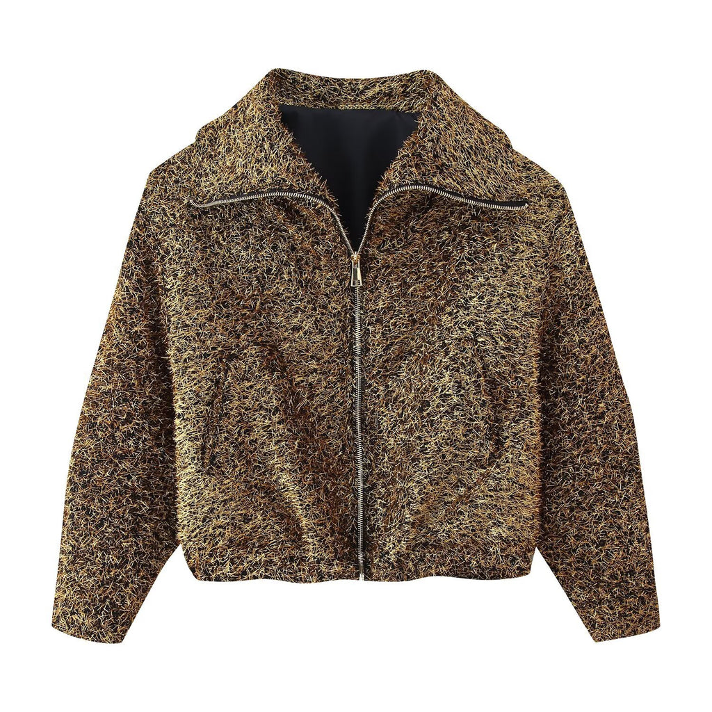 Metal wire long sleeved pilot jacket jacket