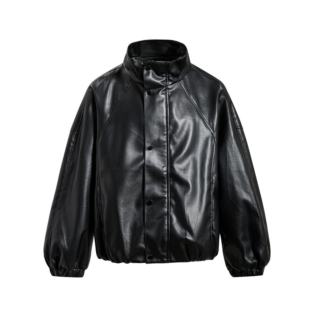 Bright PU leather jacket jacket