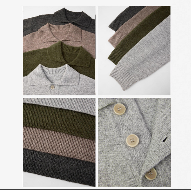 Collar loose long sleeved sweater