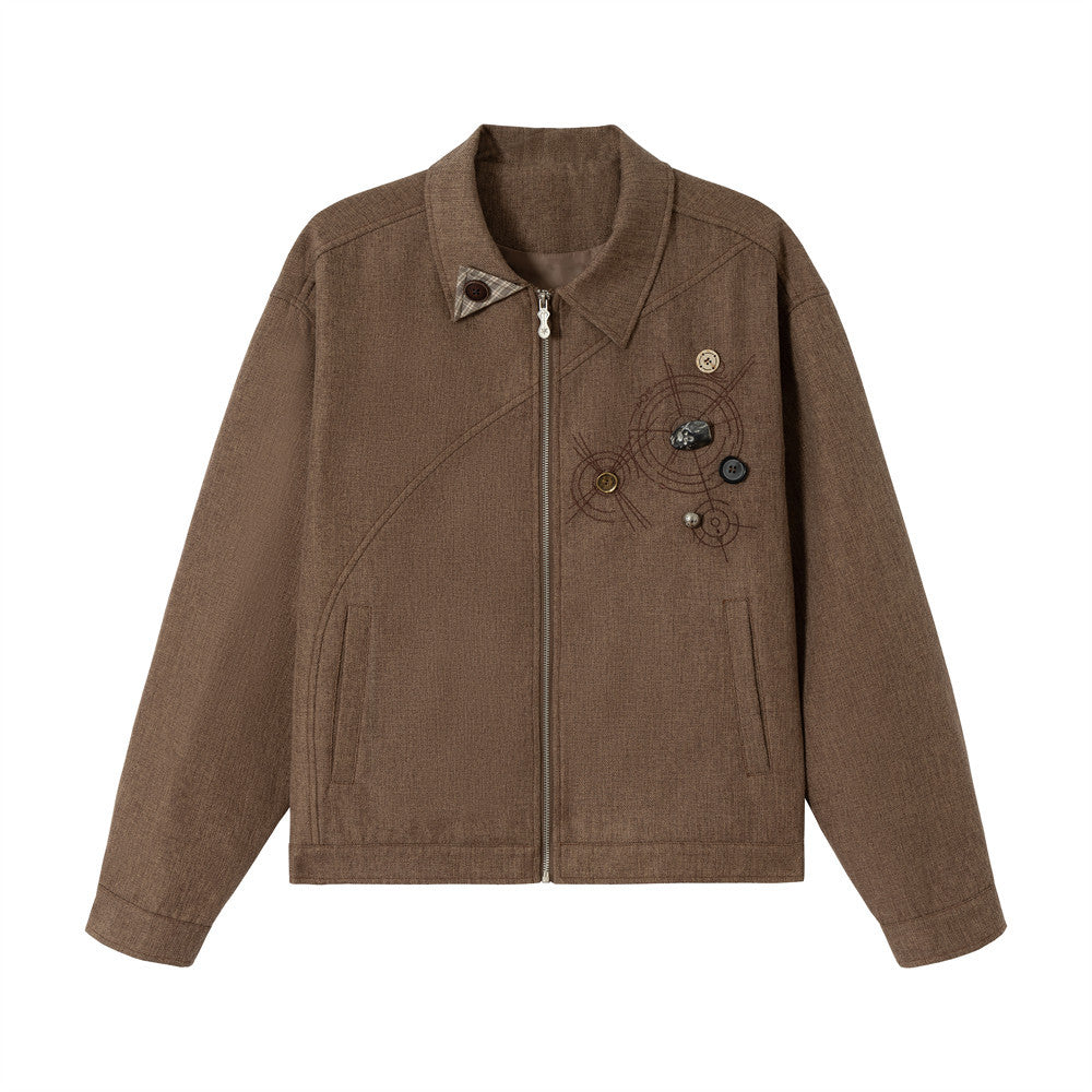 Loose workwear lapel jacket
