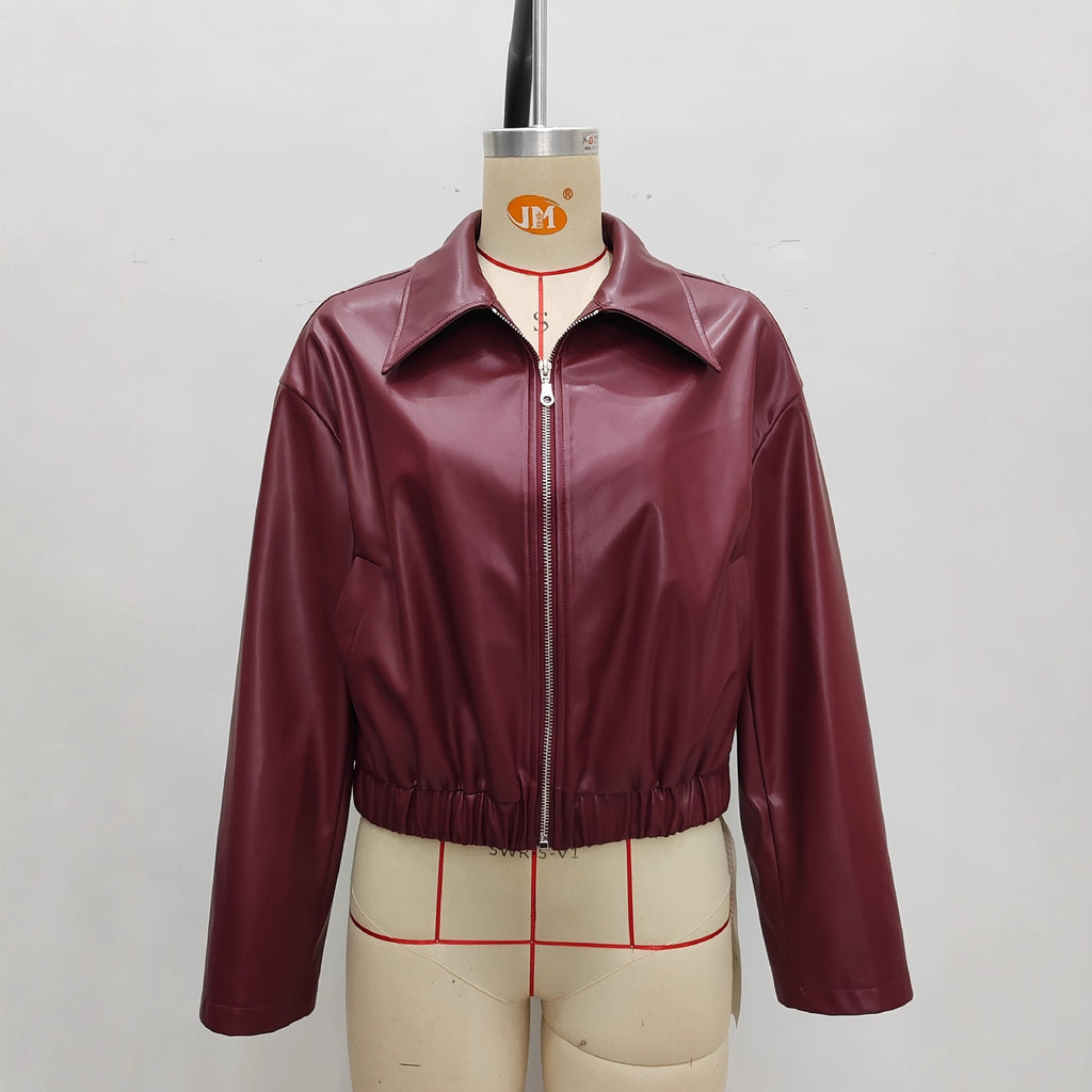 Collar zipper jacket for women