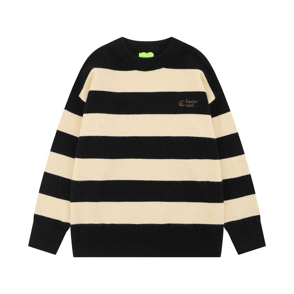 Striped design sweater