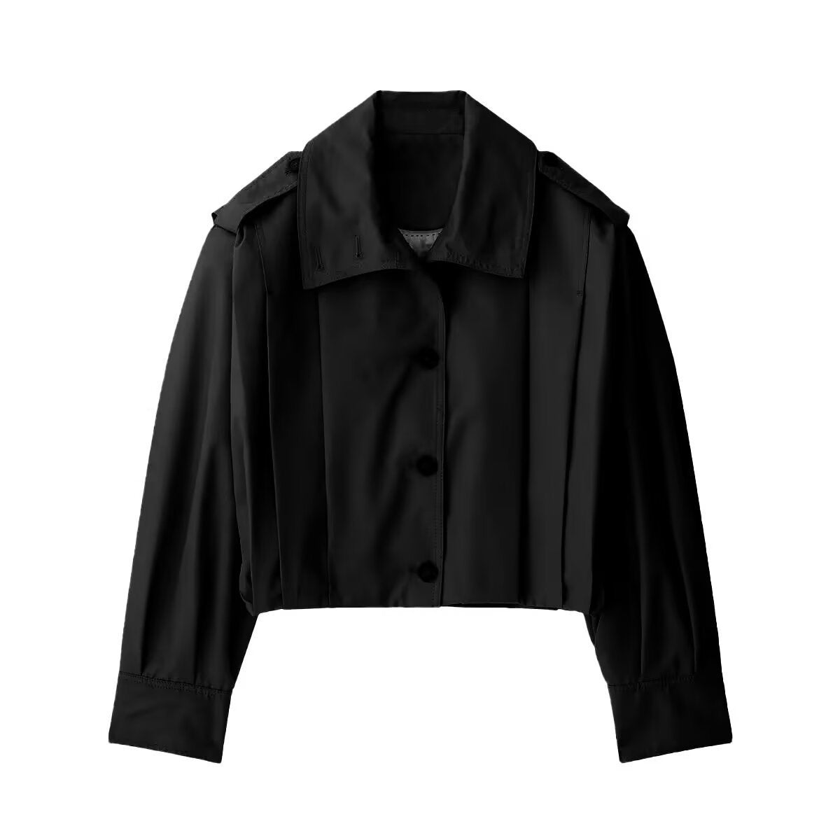 Collar pleated decorative women's jacket jacket