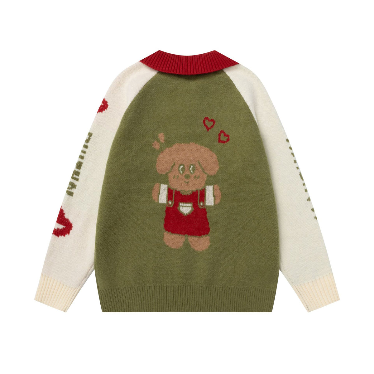 Puppy portrait jacquard sweater