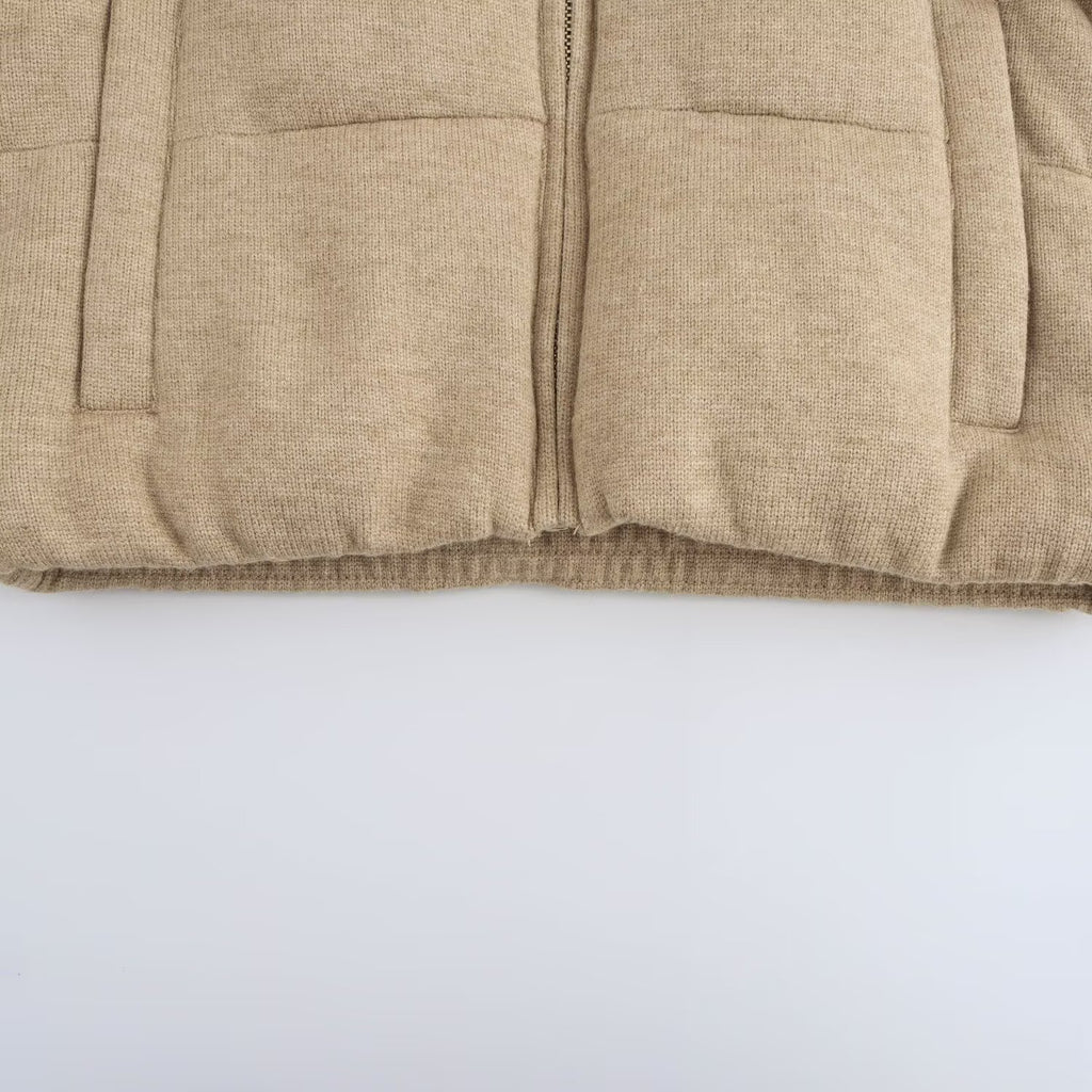 Knitted cotton jacket versatile jacket