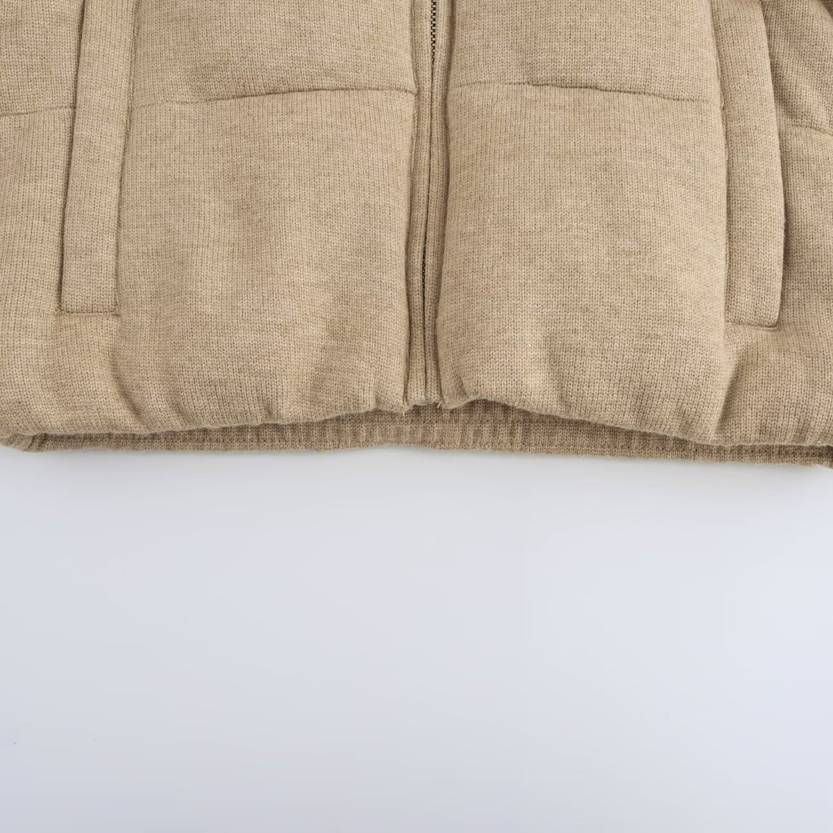 Knitted cotton jacket versatile jacket