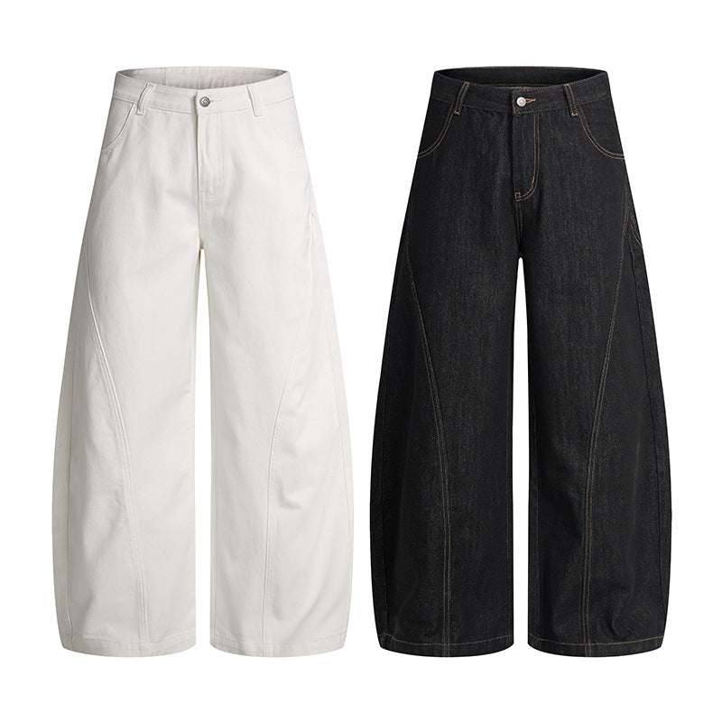 White Knife-Edge Jeans for Men and Women