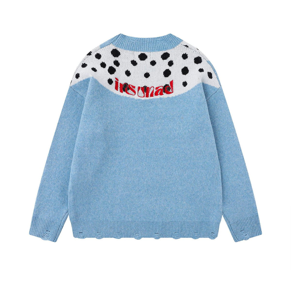 Embroidered puppy jacquard sweater
