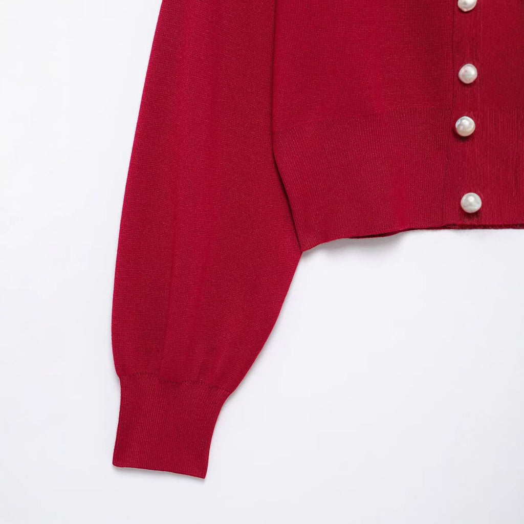 Spring button knit jacket