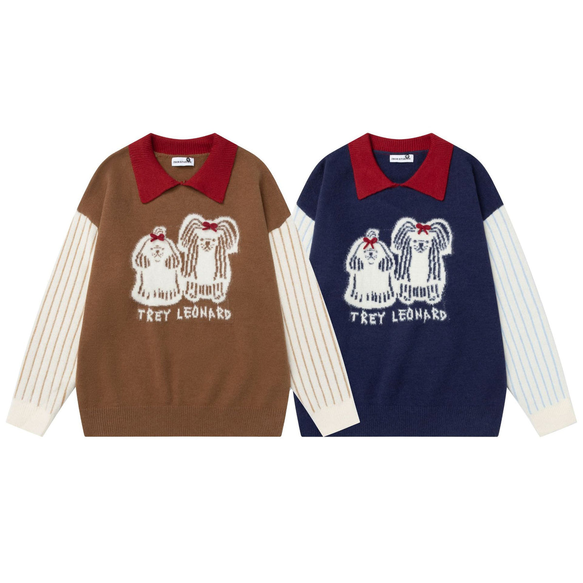 Collar cartoon puppy sweater