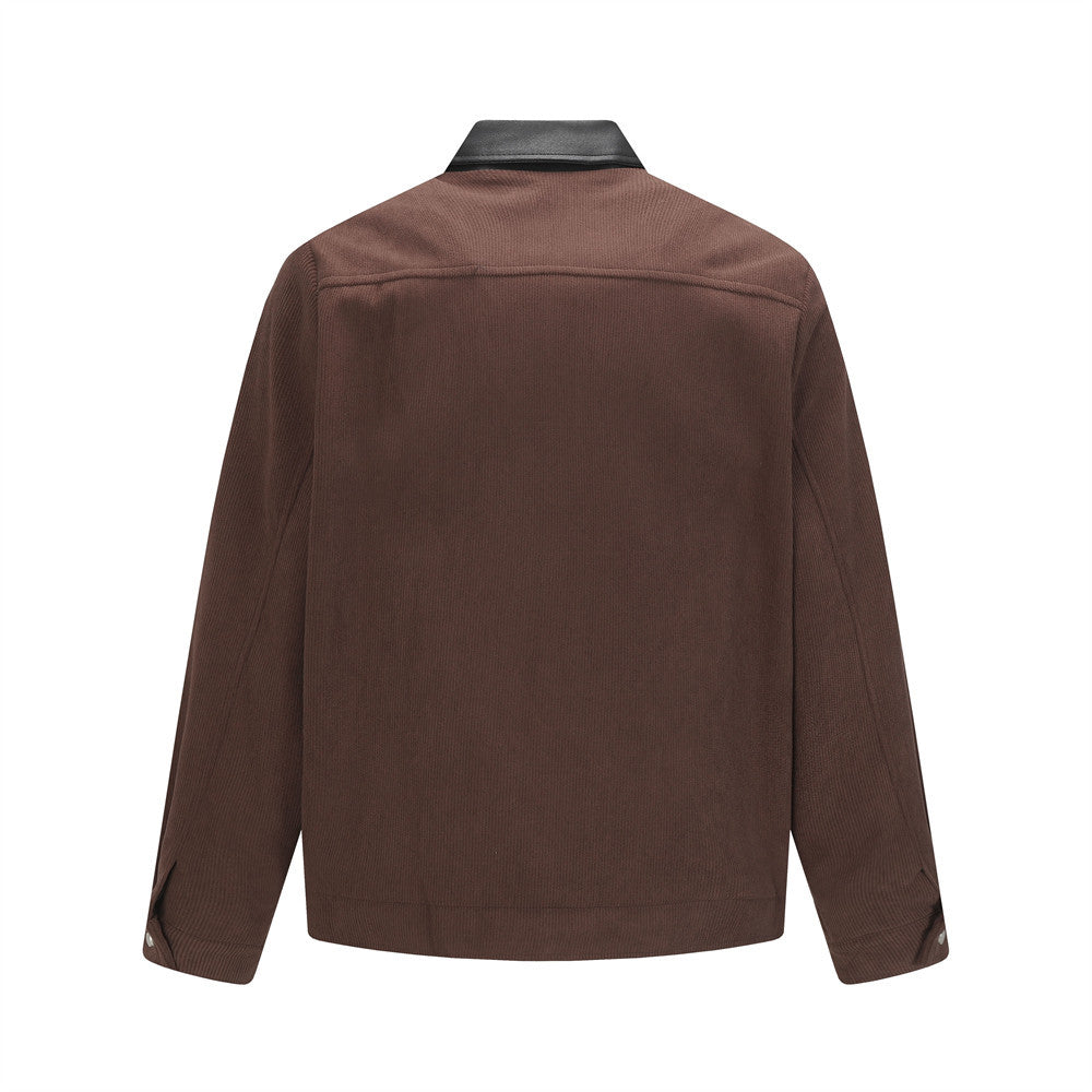 Splicing lapel pilot jacket