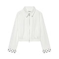 Polka dot contrasting jacket