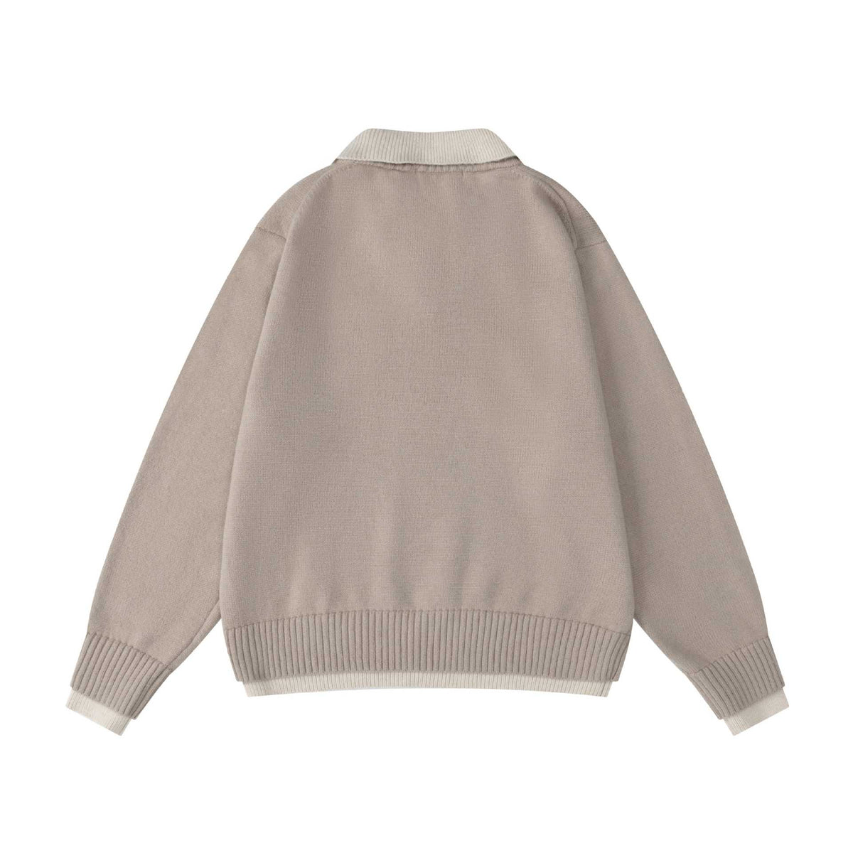 Two fake sweaters with collars