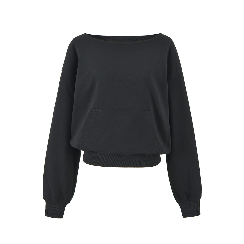 Casual Long Sleeve Off-Shoulder Sweatshirt