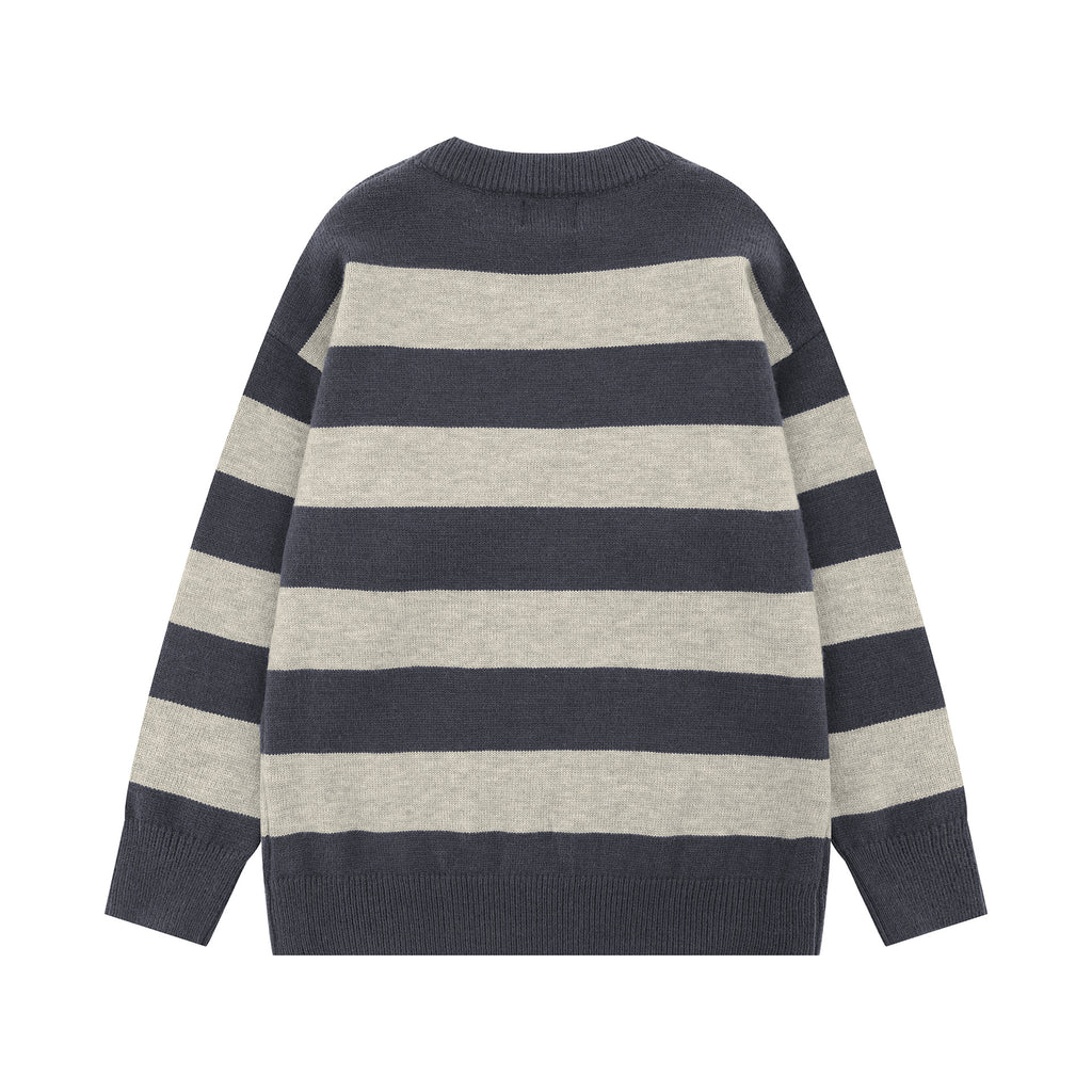 Striped design sweater