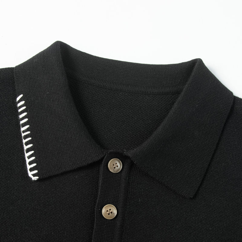 Polo sweater with a collar