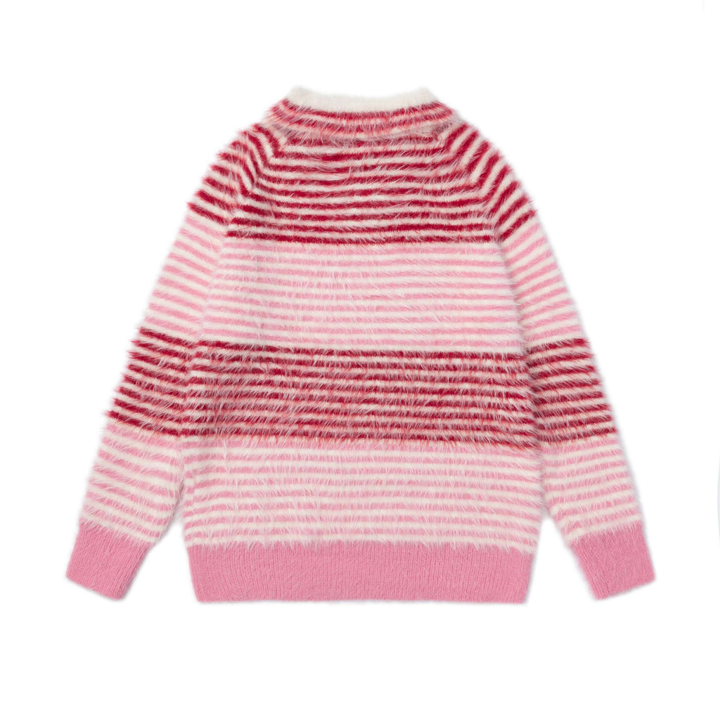 V-neck jacquard sweater