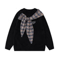 Shirt scarf spliced sweater
