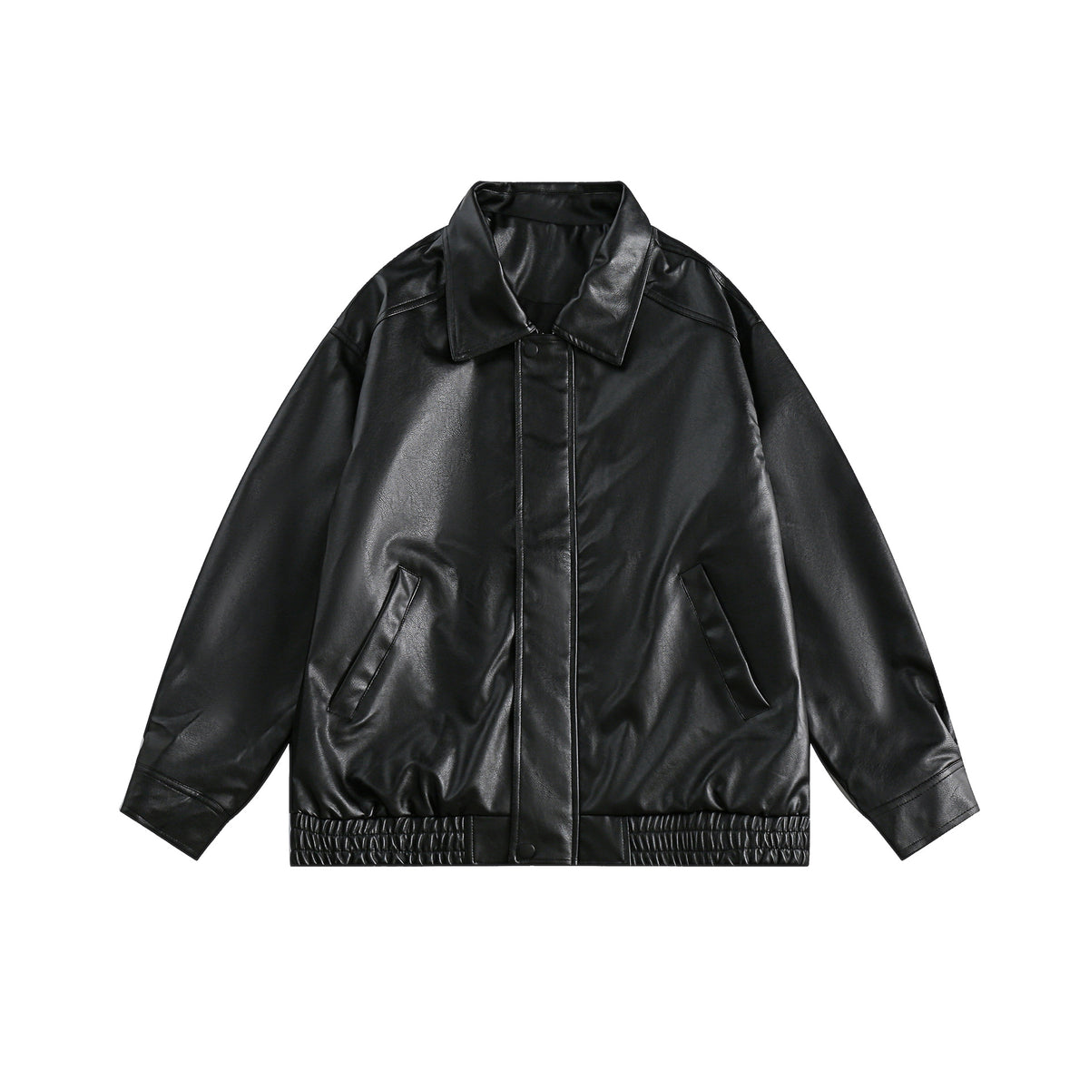 PU leather jacket loose jacket