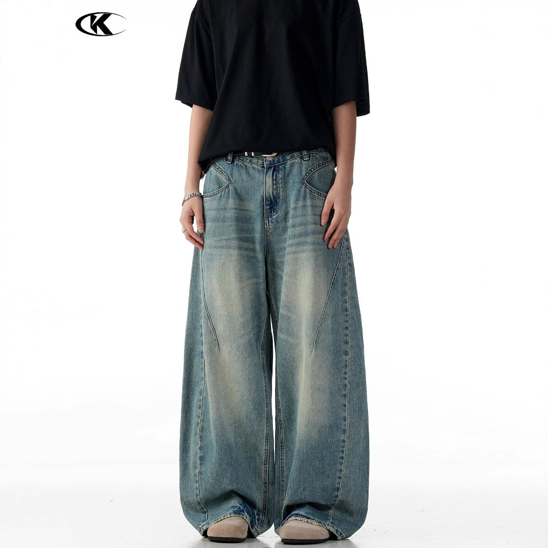 Jeans for Men and Women Loose Fit Casual Wide Leg Pants