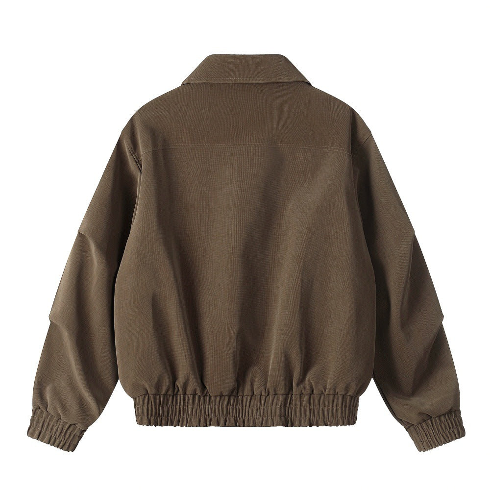Collar jacket solid color