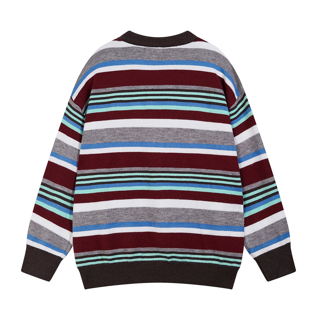 Contrasting striped sweater