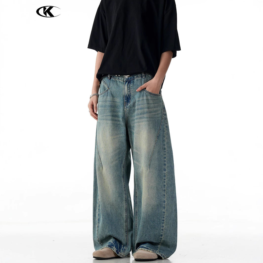 Jeans for Men and Women Loose Fit Casual Wide Leg Pants