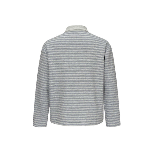 Button-Down Turn-Down Collar Long Sleeve Regular Fit Men's Casual Basic Vintage Polo Shirt