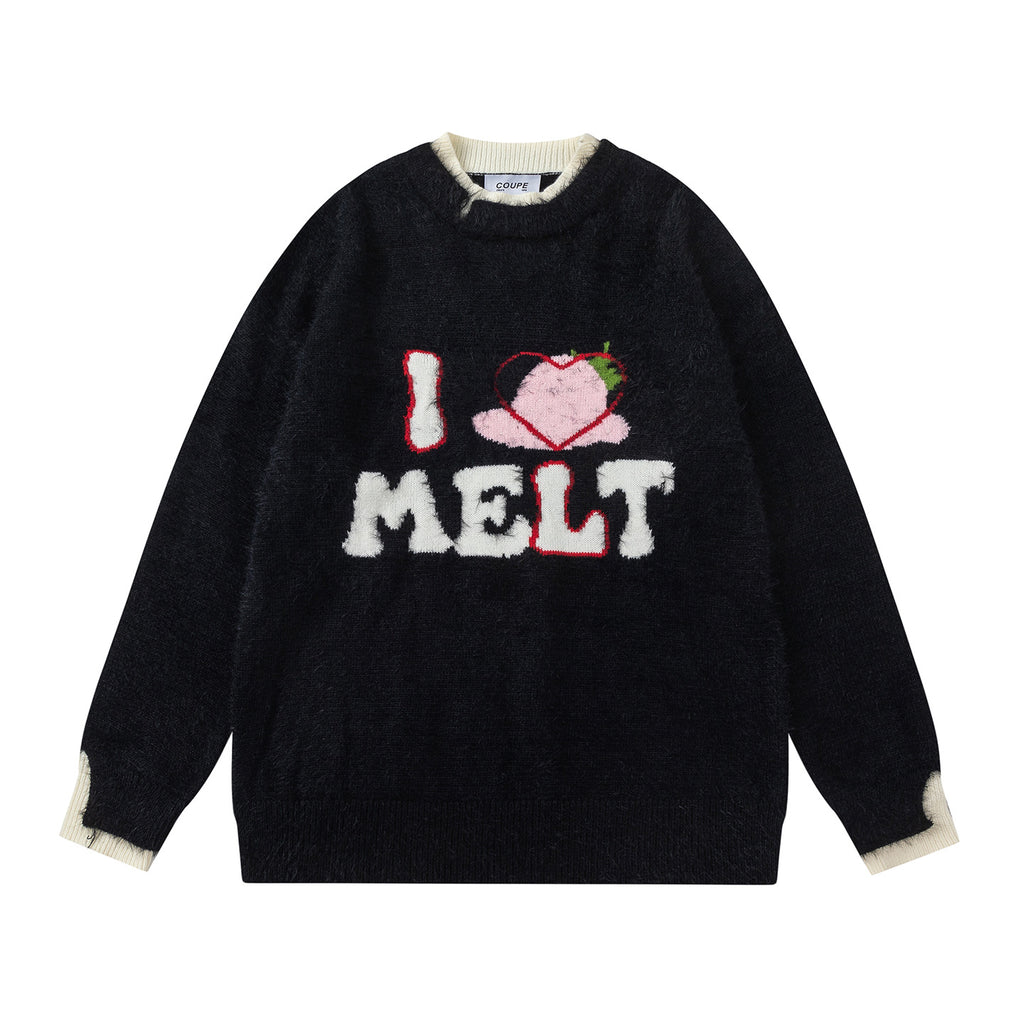 Gradient Strawberry Love Sweater