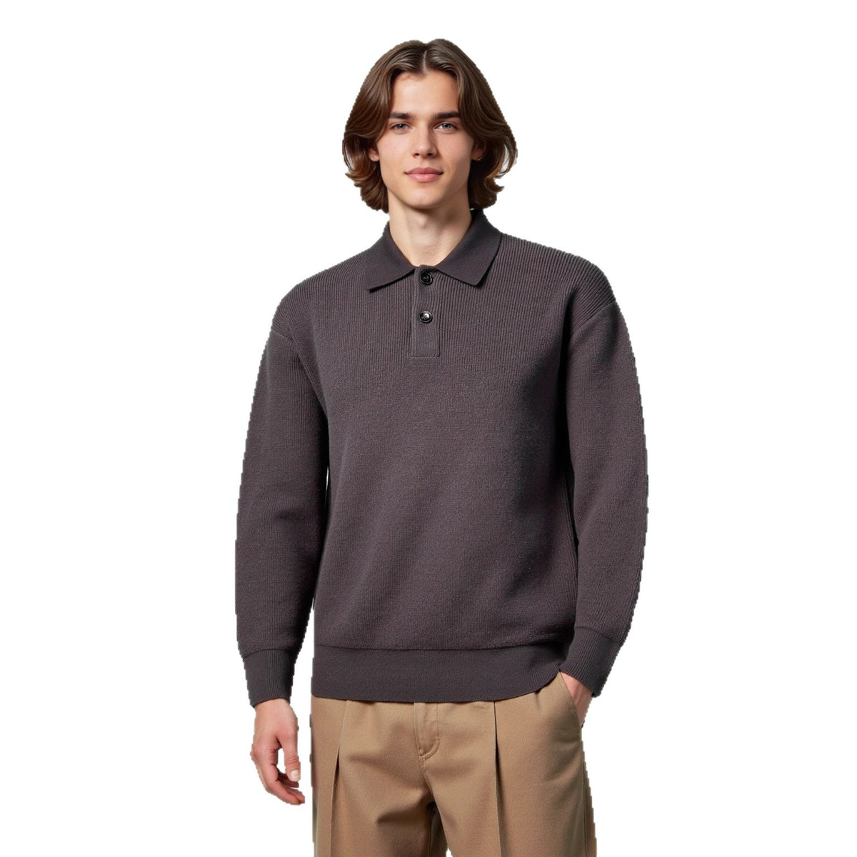 Collar contrasting sweater
