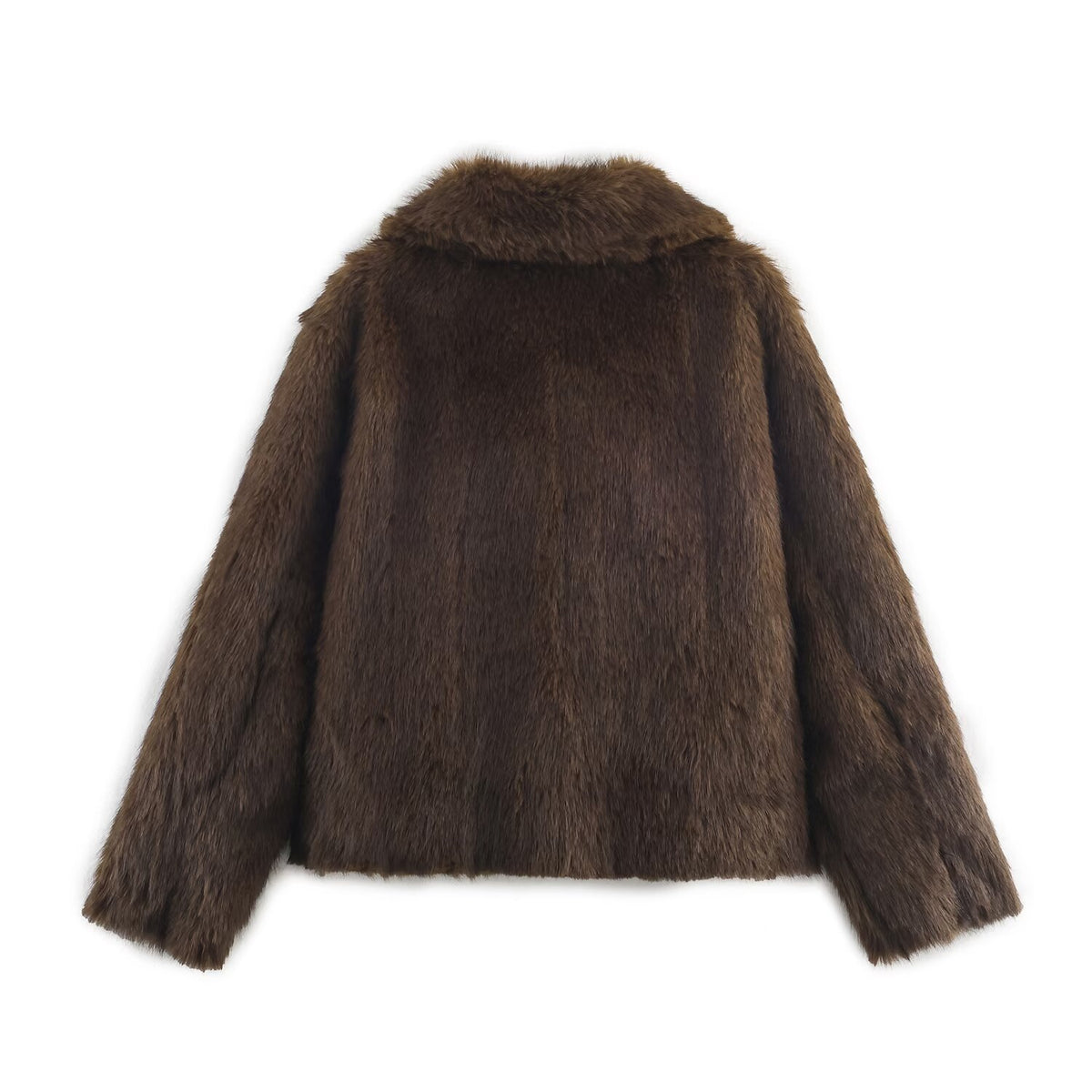 Double sided faux fur effect jacket jacket