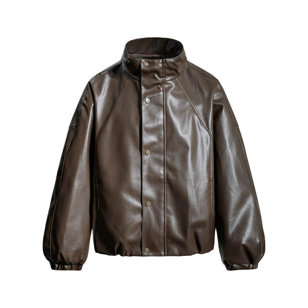 Bright PU leather jacket jacket