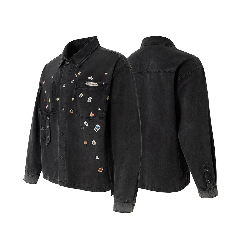 Washed denim jacket jacket