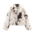 Artificial fur effect jacket jacket