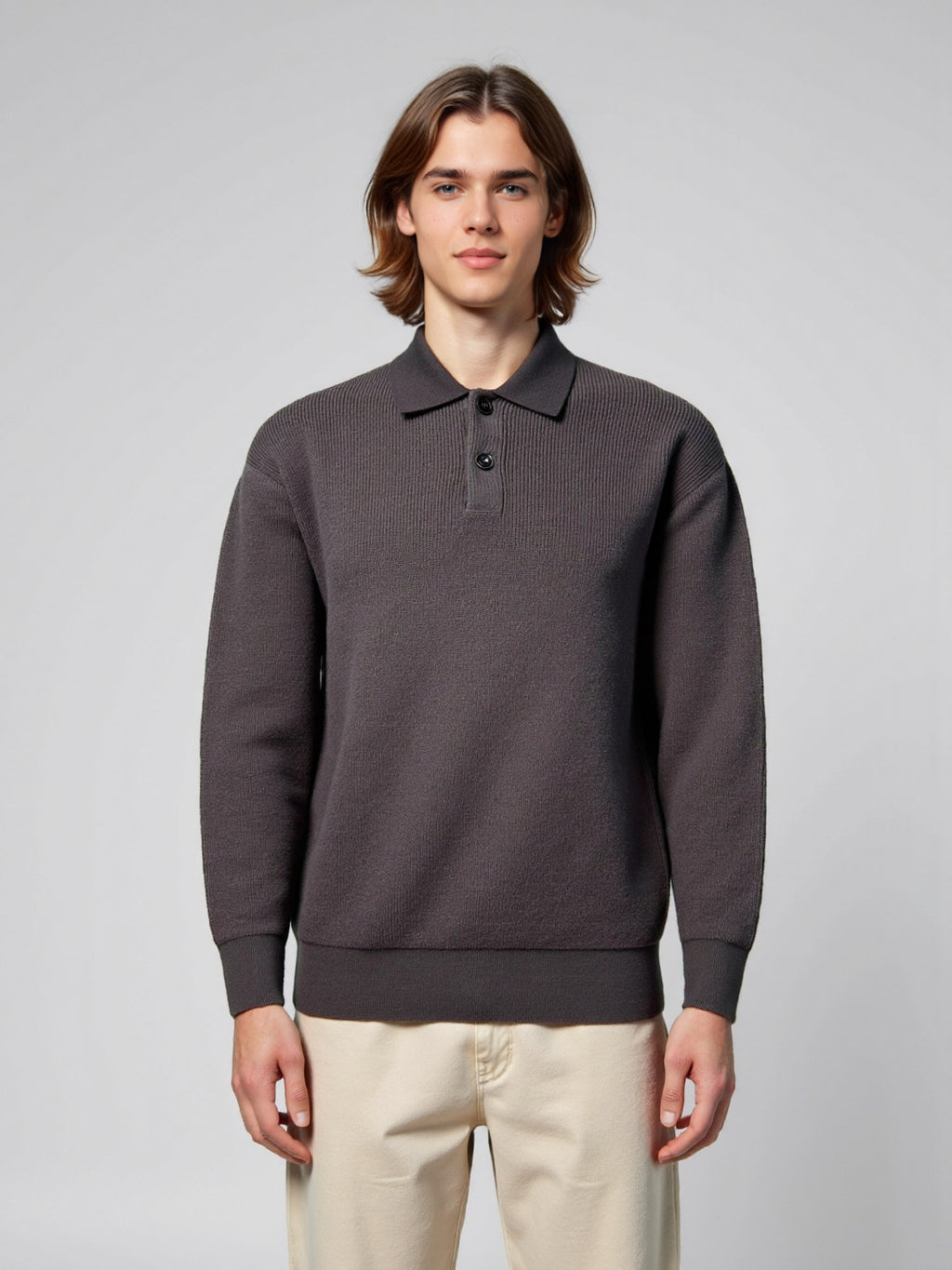 Collar contrasting sweater