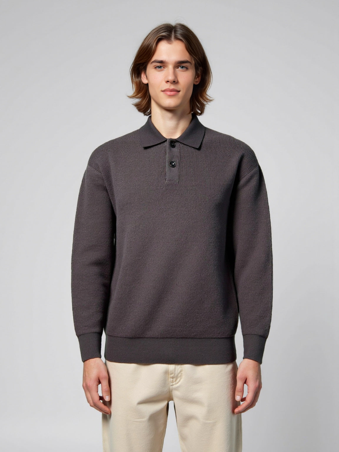 Collar contrasting sweater