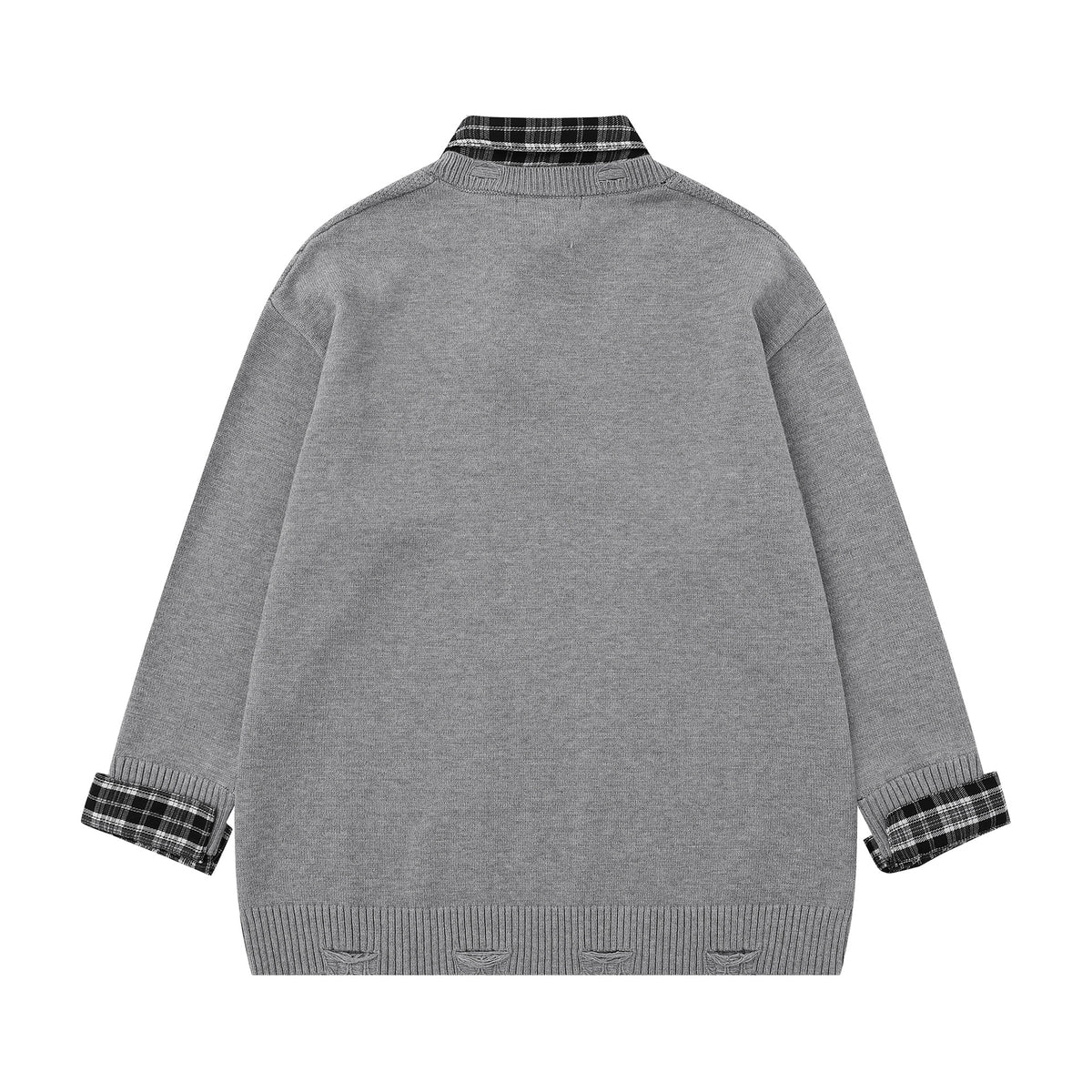 Collar patch embroidery design sweater