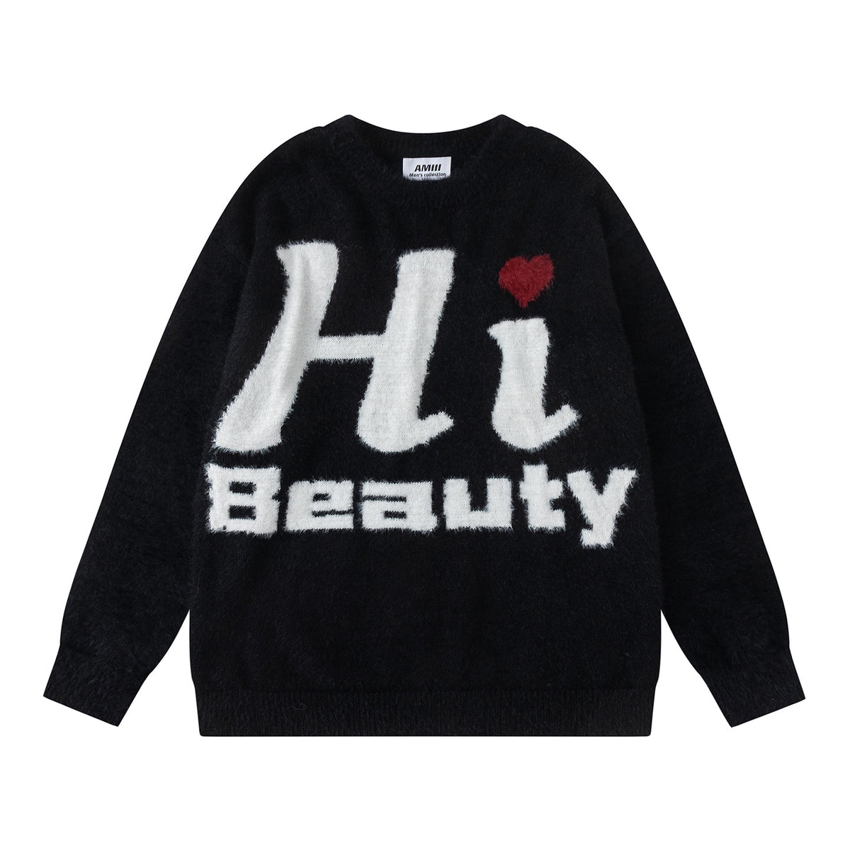 English letter jacquard sweater