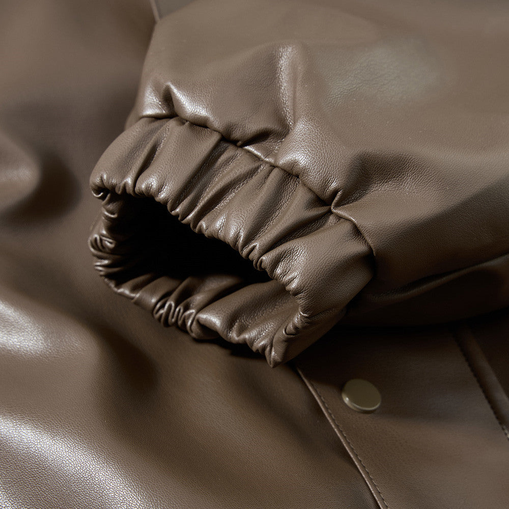 Bright PU leather jacket jacket