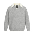 Casual Two-Piece Turn-Down Collar Commuter High-Quality Loose Knit Sweater