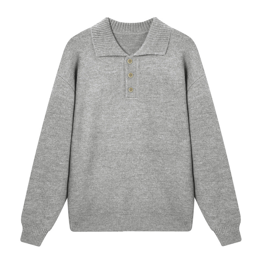 Collar loose long sleeved sweater